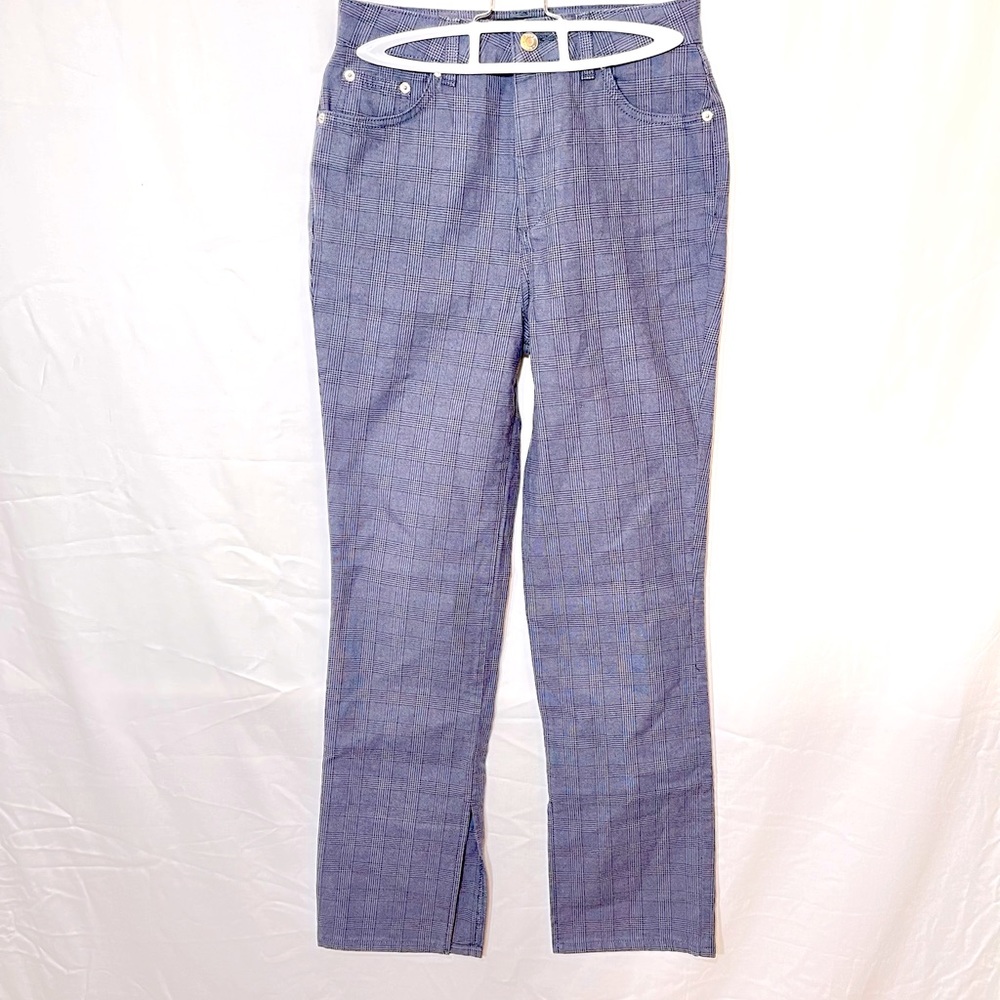 Asos mid rise hounds tooth jeans